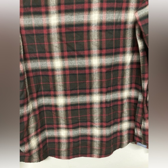 New! Flag & Anthem Mens Plaid Shirt ButtonUp Red Black White Lightweight Medium - Picture 9 of 12
